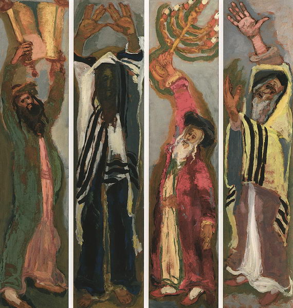 Мольба (квадриптих). Мане‑Кац. 1952. Музей Мане‑Каца, Хайфа