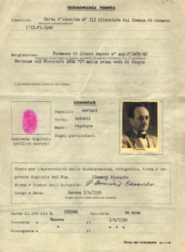 Запрос на проездные документы Красного Креста для Рикардо Клемента (Адольфа Эйхмана) в Южную Америку. 1950. © CICR