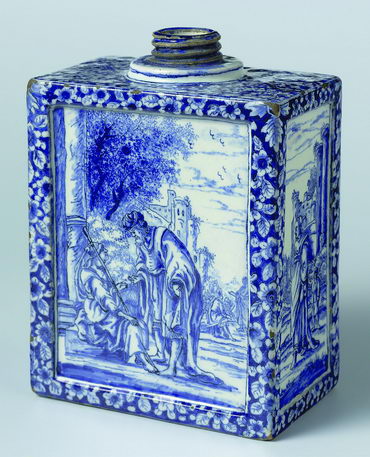 Емкость для чая с изображением Фамари и Иуды. 1700. Риксмузеум, Амстердам