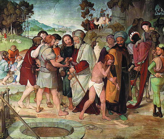 Фридрих Овербек. Братья продают Иосифа в рабство. Фрагмент фрески для дома Бартольди в Риме. 1810–1817