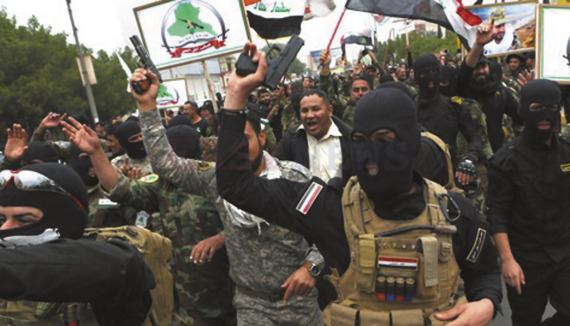 Иракцы, преимущественно шииты, выступают за немедленный вывод турецких войск из Ирака Багдад. 12 декабря 2015. EASTNEWS