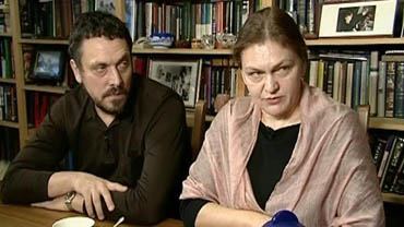 Максим Шевченко с женой Надеждой Кеворковой. Кадр из программы «Пока все дома»