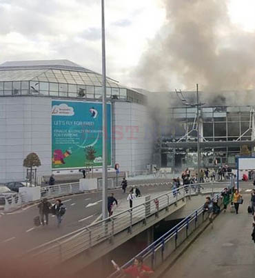 Аэропорт Брюсселя. Первые минуты после теракта. 22 марта 2016. EASTNEWS