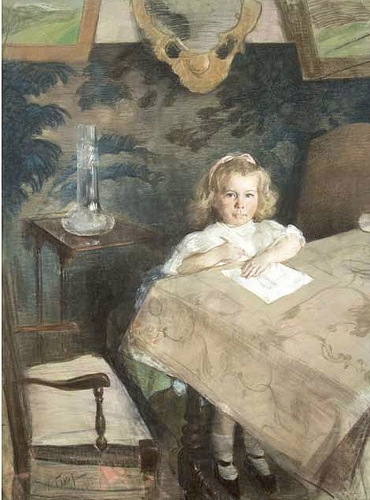 Лев Бакст. Портрет М. Н. Гриценко в детстве. 1905. Русский музей