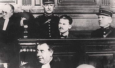 Самуил Шварцбард на скамье подсудимых. 1926 год