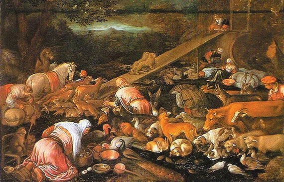 Джироламо Бассано. Животные заходят в Ноев ковчег. 1590–1620. Национальный музей изящных искусств Рио‑де‑Жанейро