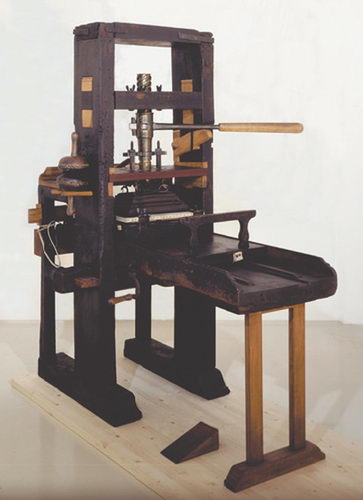 Деревянный печатный станок «Кларисса». 1550–1560. Бриксен. © Druckerei Weger