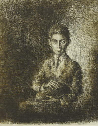 Игорь Макаревич. Портрет Ф. Кафки с кротом на коленях. 1974. Courtesy XL Галерея