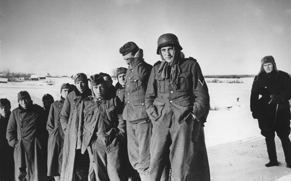 Группа немецких солдат, захваченных в плен во время Битвы за Москву