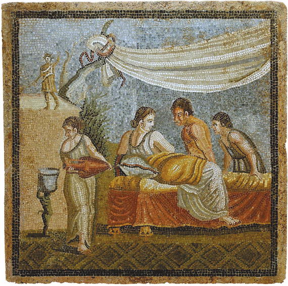 Любовная сцена. Мозаика. Вилла Ченточелле, Рим. I век н. э. Вена, Музей истории искусств