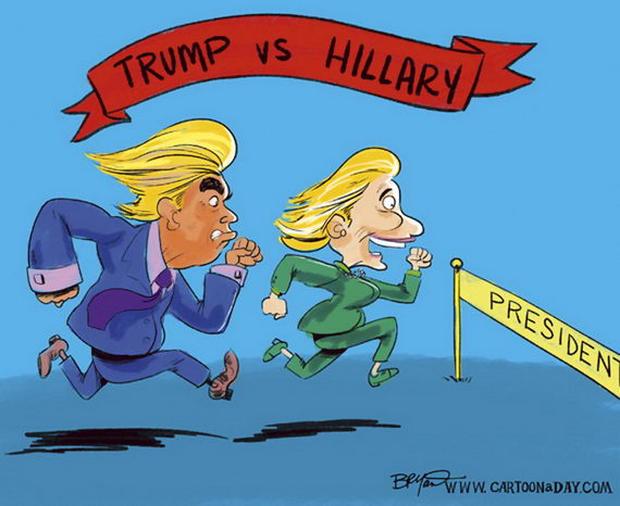 Карикатура Брайанта Арнольда. Опубликована 22 февраля 2016 года на сайте cartoonaday.com